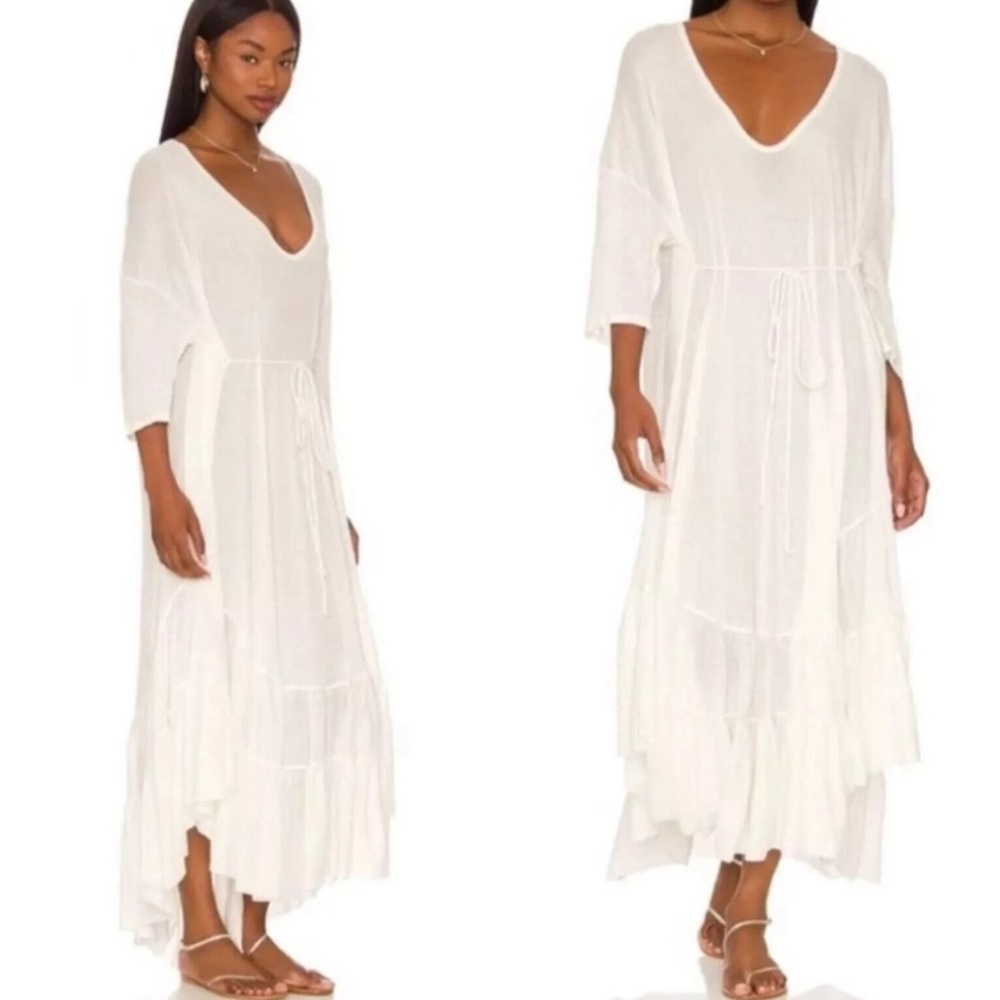 ❣️HOST PICK❣️Free People Sun Seeker Maxi Dress in White NWT - Picture 3 of 10
